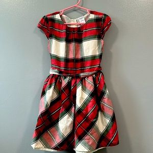 Carter’s red, green, white plaid dress, size 4